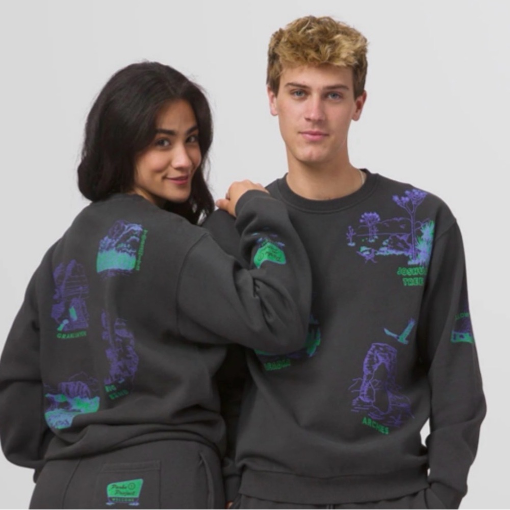 Parks Project Welcome Crewneck Sweatshirt - Vintage Black